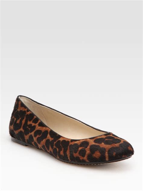 michael kors calf hair leopard flats